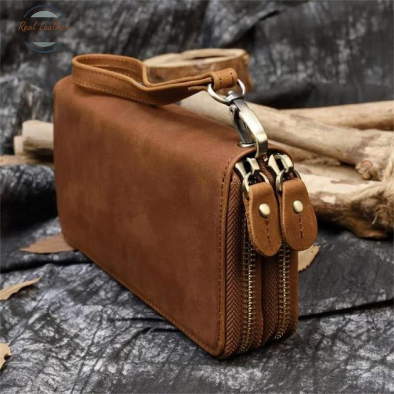 Double Zipper Long Wallet
