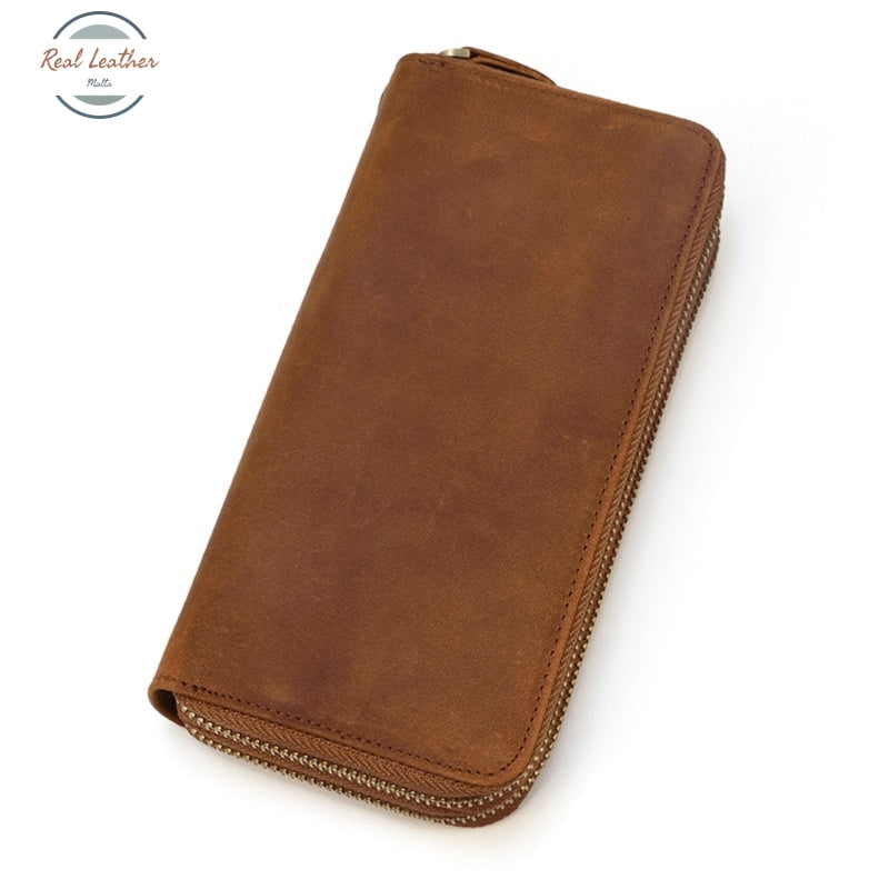 Double Zipper Long Wallet