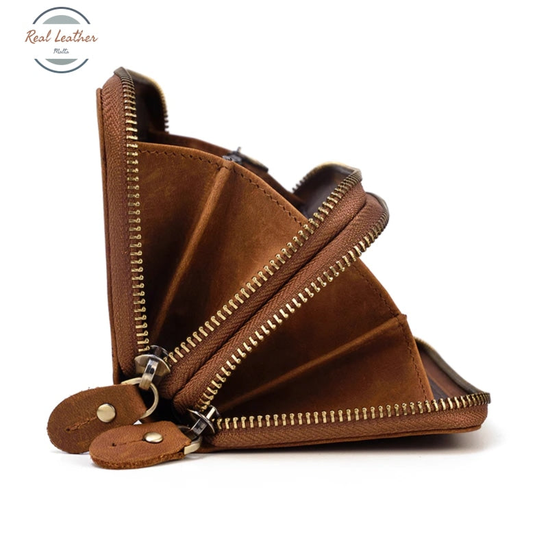 Double Zipper Long Wallet