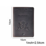 Dutch - Genuine Leather Passport Cover Coffee