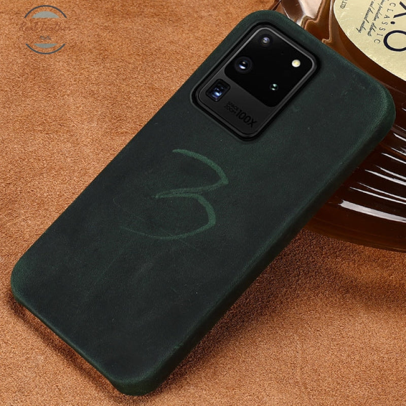 Echt Pull-Up Leer Telefoon Geval Voor Samsung Galaxy S20 Ultra Fe S9 S8 S10 Plus Note 20 10 9 M21
