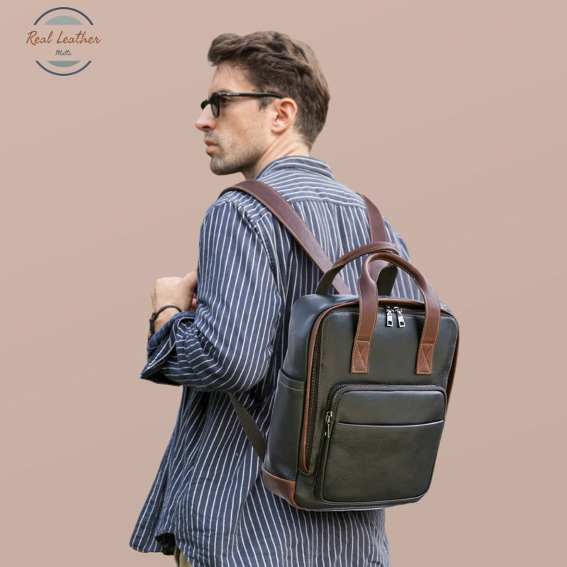 Full Grain Leather 13.3 Vintage Laptop Backpack Backpacks