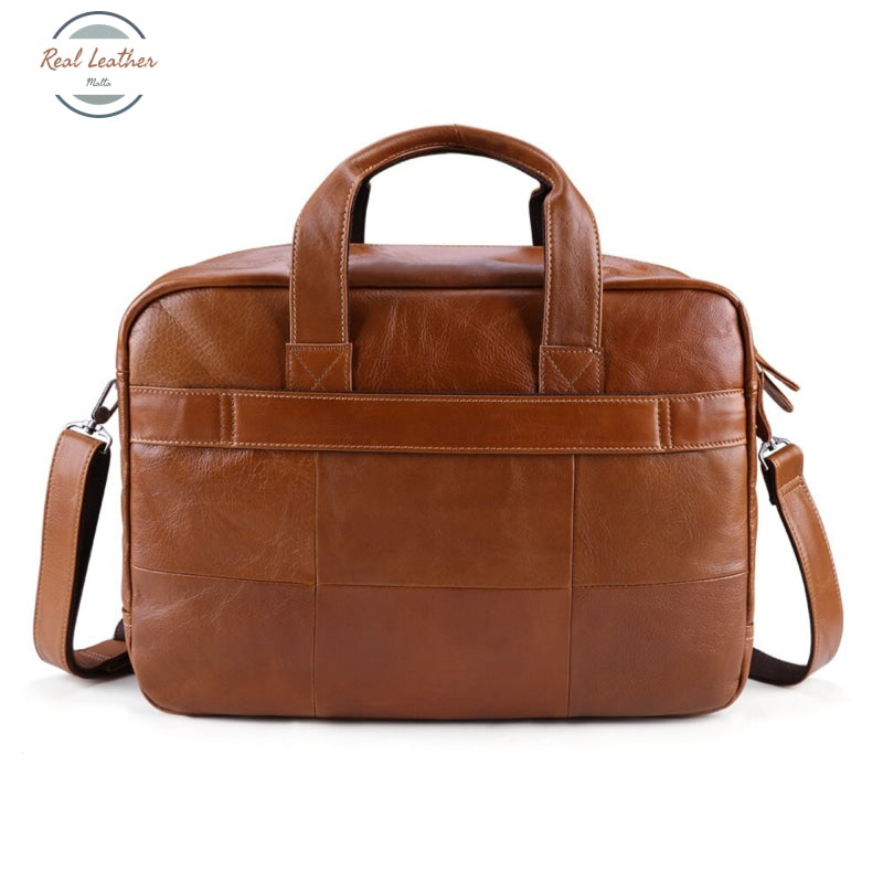 Full Grain Leather 15 Inches Travel Briefcase Briefcases