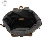 Full Grain Leather Roll Top Backpack