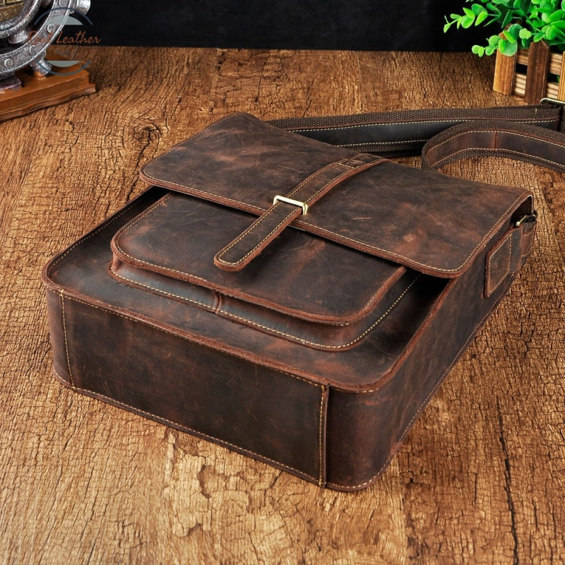 Genuine Leather Cross Body Messenger Bag