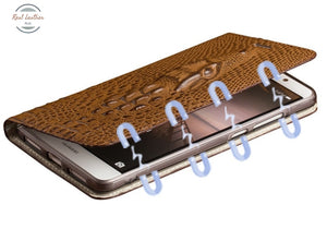 Genuine Crocodile Leather Flip Case For Iphone