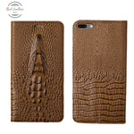 Genuine Crocodile Leather Flip Case For Iphone