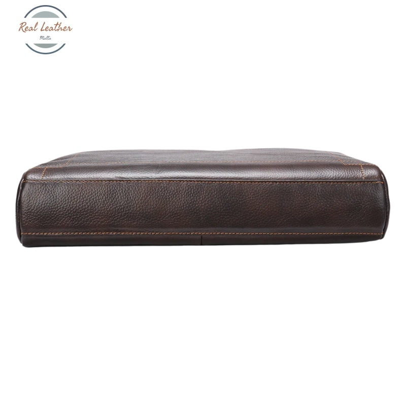 Genuine Leather 14 Business Laptop Bag For Men
