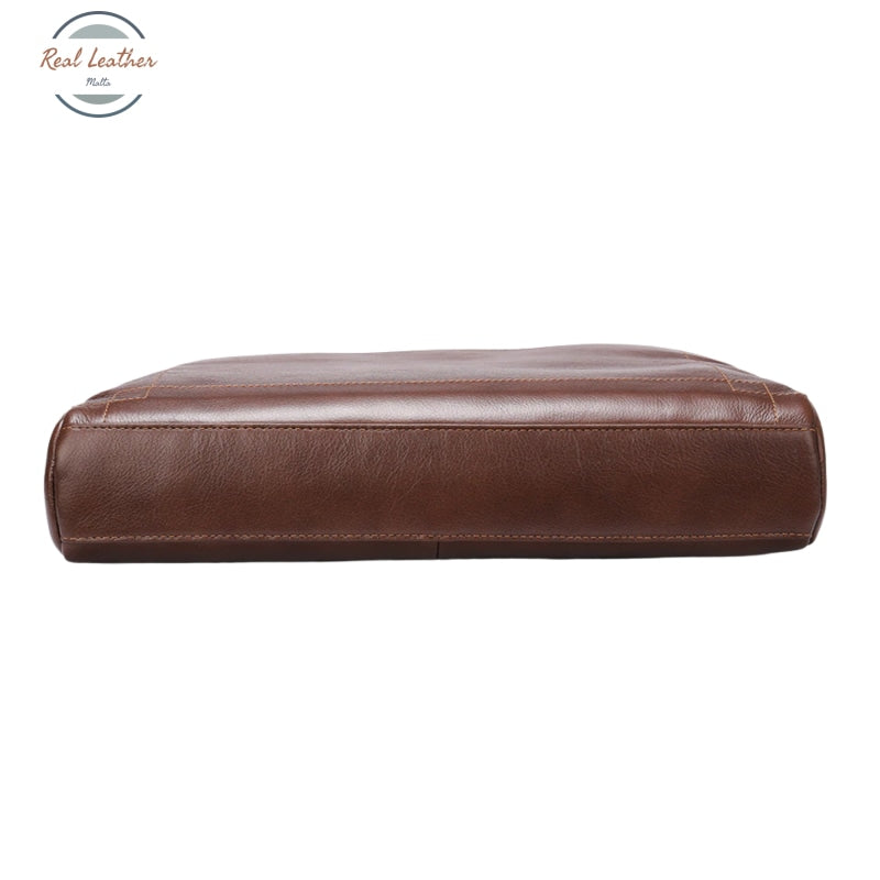 Genuine Leather 14 Business Laptop Bag For Men