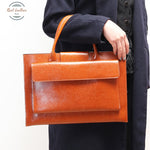 Genuine Leather 14 Inch Slim Laptop Briefcase