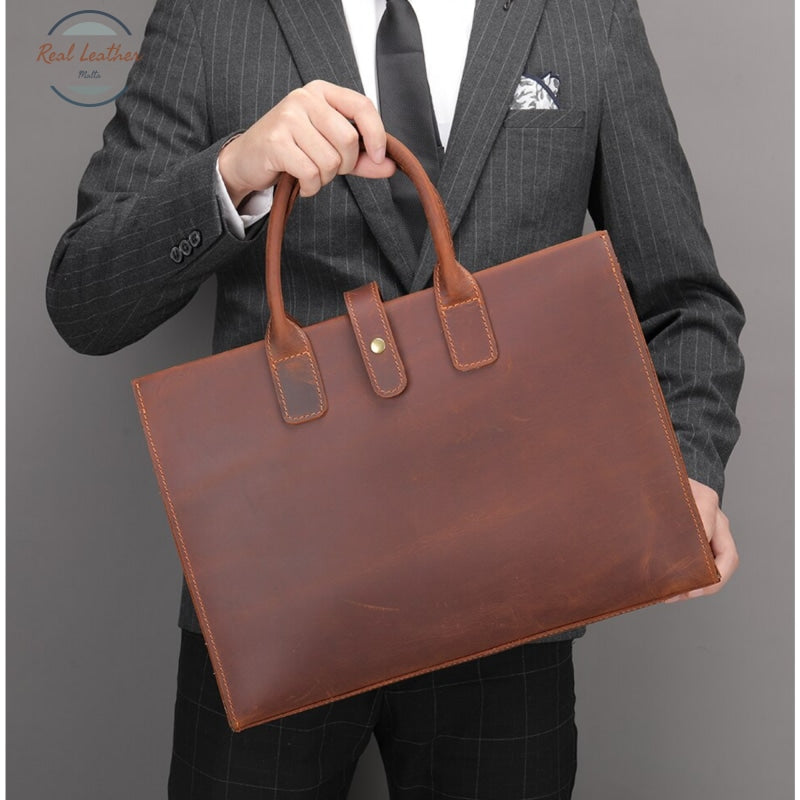 Genuine Leather 14-Inch Vintage Laptop Bag / Briefcase