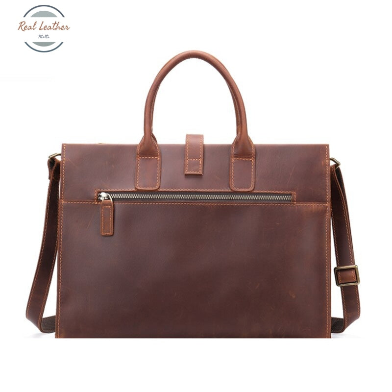 Genuine Leather 14-Inch Vintage Laptop Bag / Briefcase