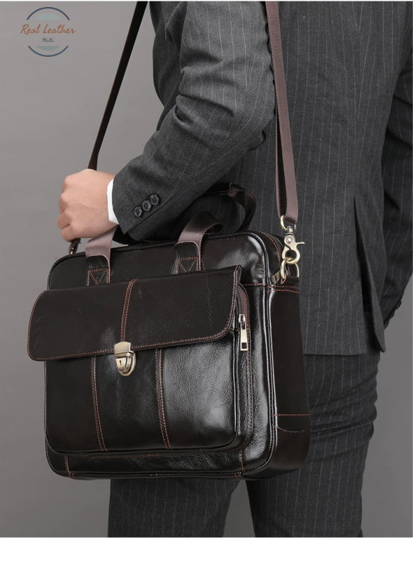 Genuine Leather 14 Inches Laptop Bag / Briefcase