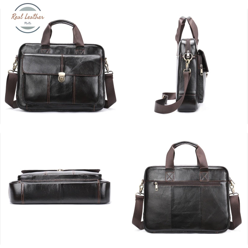 Genuine Leather 14 Inches Laptop Bag / Briefcase