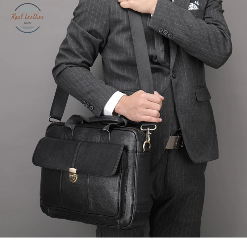 Genuine Leather 14 Inches Laptop Bag / Briefcase
