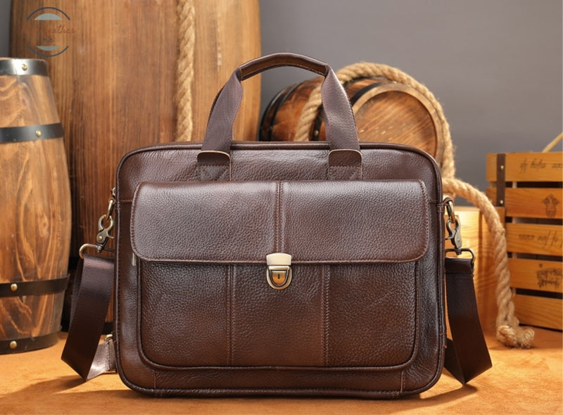 Genuine Leather 14 Inches Laptop Bag / Briefcase