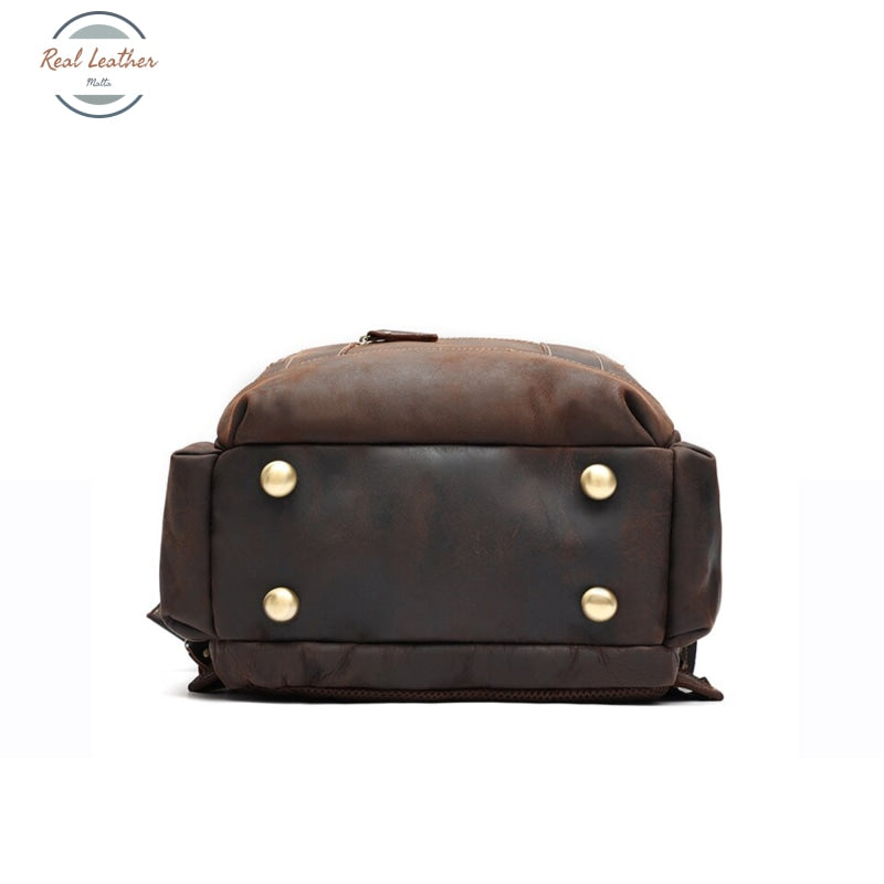 Genuine Leather 15.6 Large Capacity Vintage Backpack Backpacks