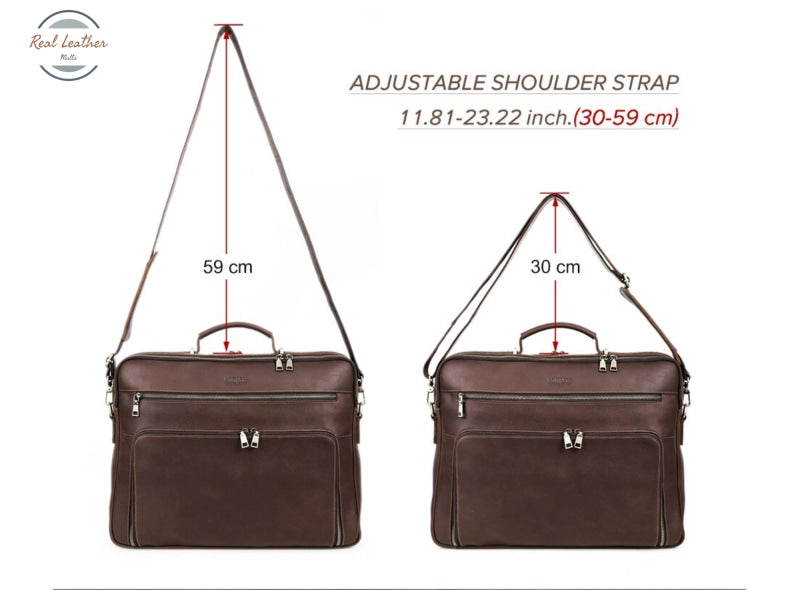 Genuine Leather 15 Briefcase Laptop Bag