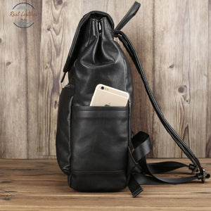 Genuine Leather 15 Inch Backpack For Men Backpacks