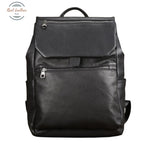 Genuine Leather 15 Inch Backpack For Men Black Backpacks