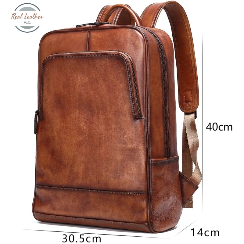 Genuine Leather 15-Inch Laptop Bag / Backpack