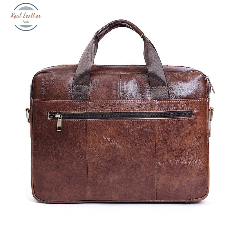 Genuine Leather 16 Inch Laptop Bag For Men Briefcases