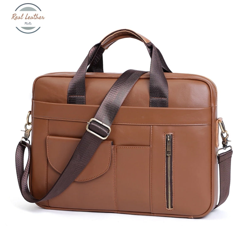 Genuine Leather 16 Inch Laptop Bag For Men Briefcases