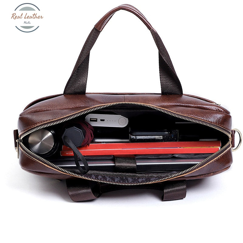 Genuine Leather 16 Inch Laptop Bag For Men Briefcases