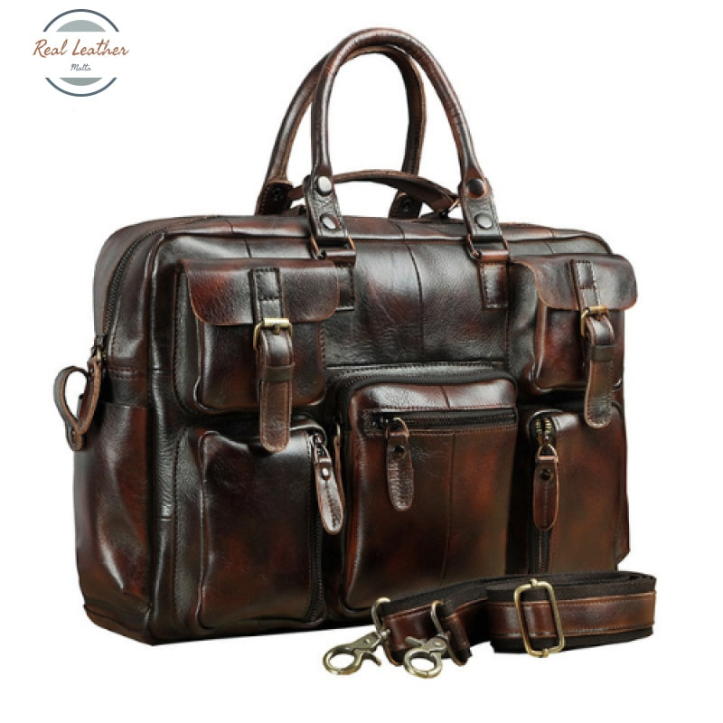 Genuine Leather 16 Men Laptop Bag