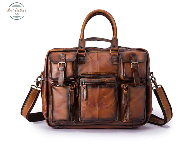 Genuine Leather 16 Men Laptop Bag