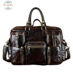 Genuine Leather 16 Men Laptop Bag Auburn