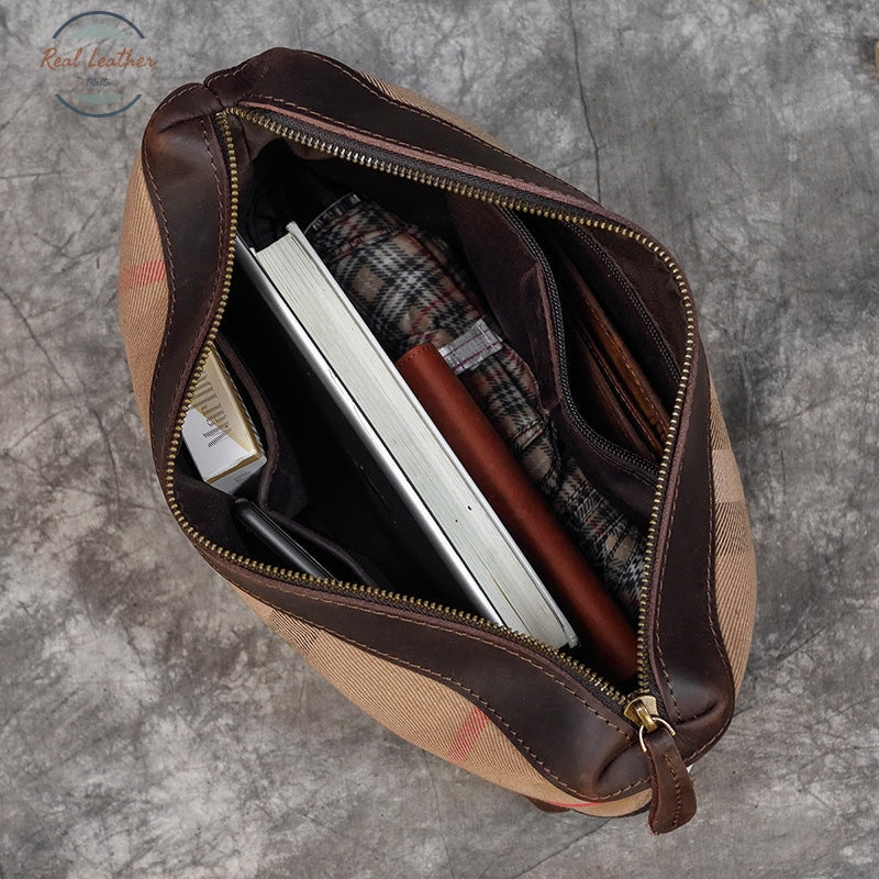 Genuine Leather 2 in1 Vintage Tote – realleathermalta