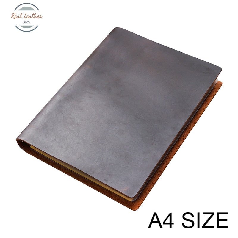 Genuine Leather A4 Size Classic Business Notebook