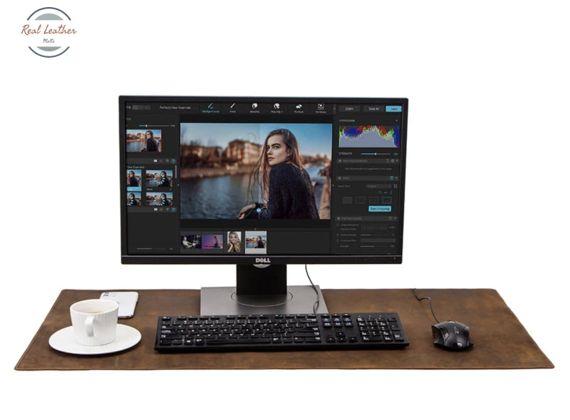 Genuine Leather Anti-Slip Mouse Pad For Computer