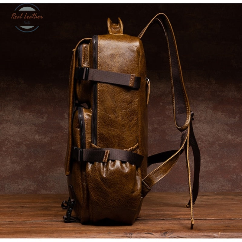 Genuine Leather Anti-Theft Backpack