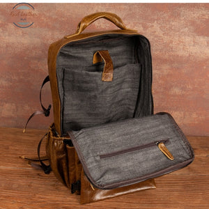 Genuine Leather Anti-Theft Backpack