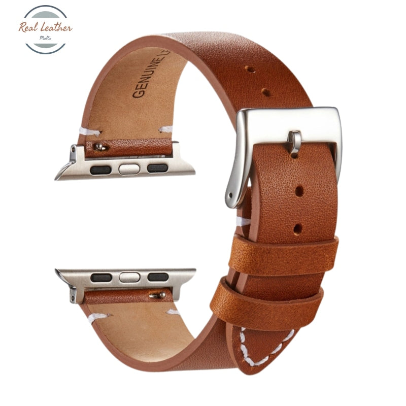 Genuine Leather Apple Watch Band Strap Light Brown- S / 38Mm 40Mm 41Mm Bands