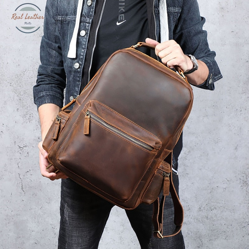 Genuine Leather Backpack Backpacks