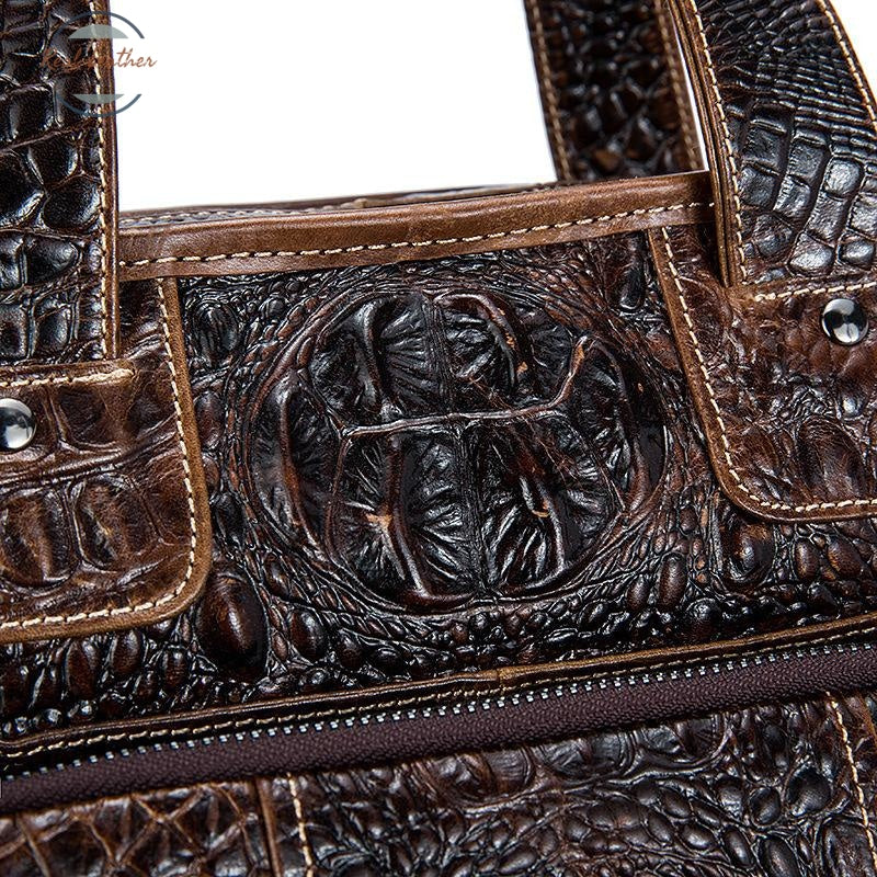Genuine Leather Backpack - Crocodile Bags