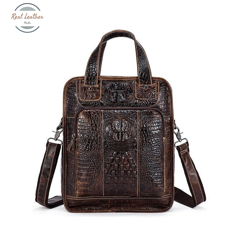 Genuine Leather Backpack - Crocodile Bags