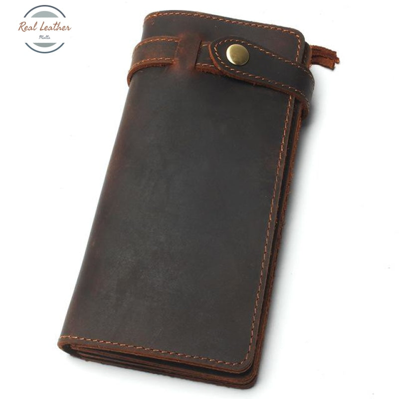 Genuine Leather Bi-Fold Clutch