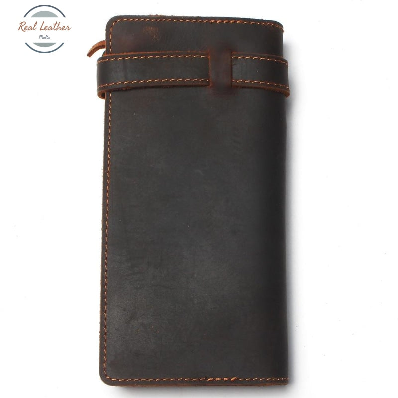 Genuine Leather Bi-Fold Clutch