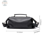 Genuine Leather Black Casual Crossbody Bag Bags