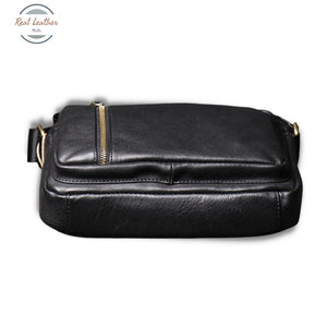 Genuine Leather Black Casual Shoulder Bag