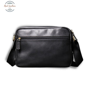 Genuine Leather Black Casual Shoulder Bag