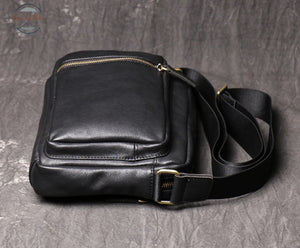 Genuine Leather Black Casual Shoulder Bag