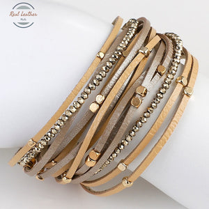 Genuine Leather Boho Multilayer Bracelets For Women