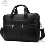 Genuine Leather Briefcase / Messenger Bag 2019A4Black China Bags