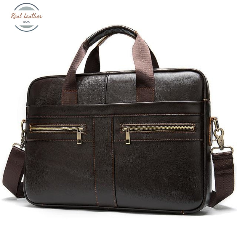Genuine Leather Briefcase / Messenger Bag 2019G4Darkcoffee China Bags