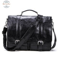 Genuine Leather Briefcase Black Briefcases